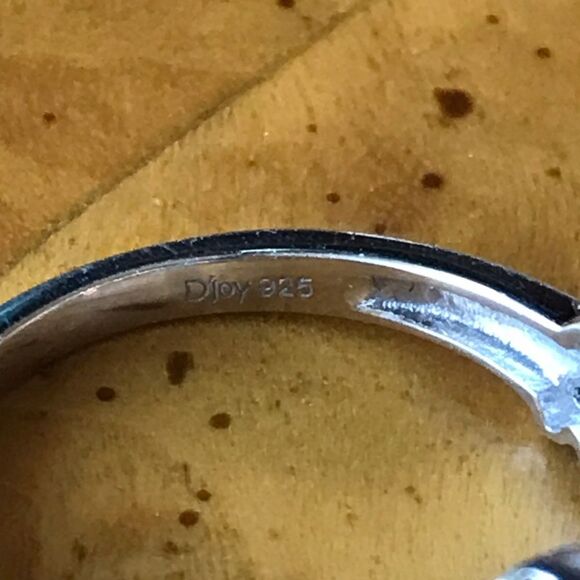 Genuine Blue Spinel Blue Sapphire Sterling Silver Ring Size 8 - Picture 5 of 8